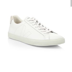 Veja Women's Esplar Leather Low-Top Sneakers, White, Sz 38 (US 7)